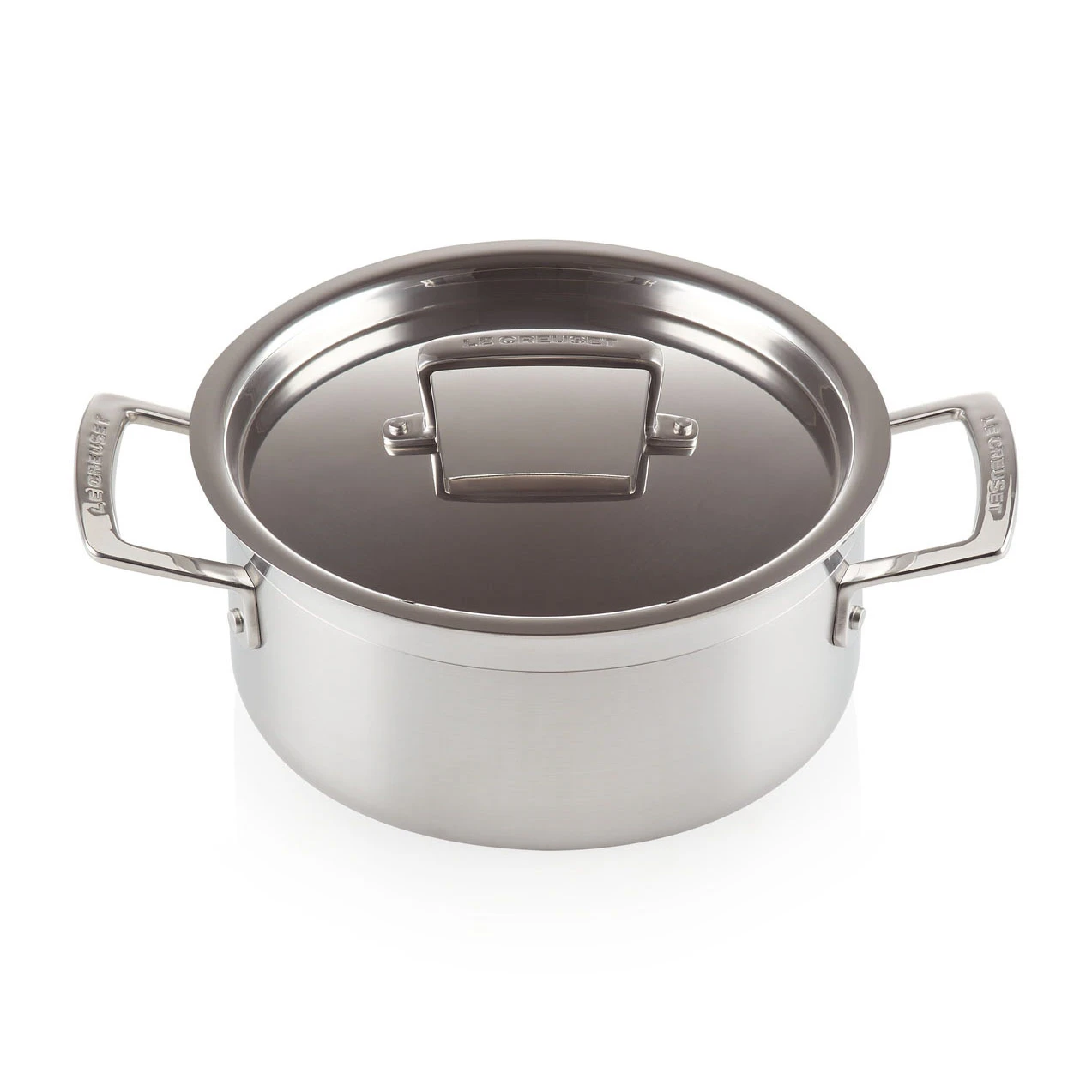 Le Creuset 3-lagiger Niedriger Topf Mit Deckel 3 Le Creuset 3-lagiger Niedriger Topf Mit Deckel