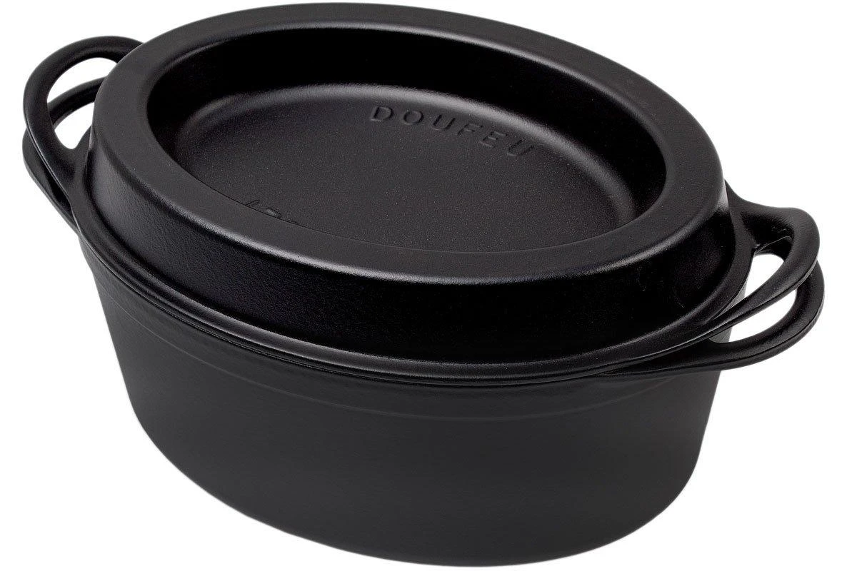 Le Creuset Doufeu Gusseisen Bratpfanne Oval, 32 Cm, 7,2L Schwarz 3 Le Creuset Doufeu Gusseisen Bratpfanne Oval, 32 Cm, 7,2L Schwarz