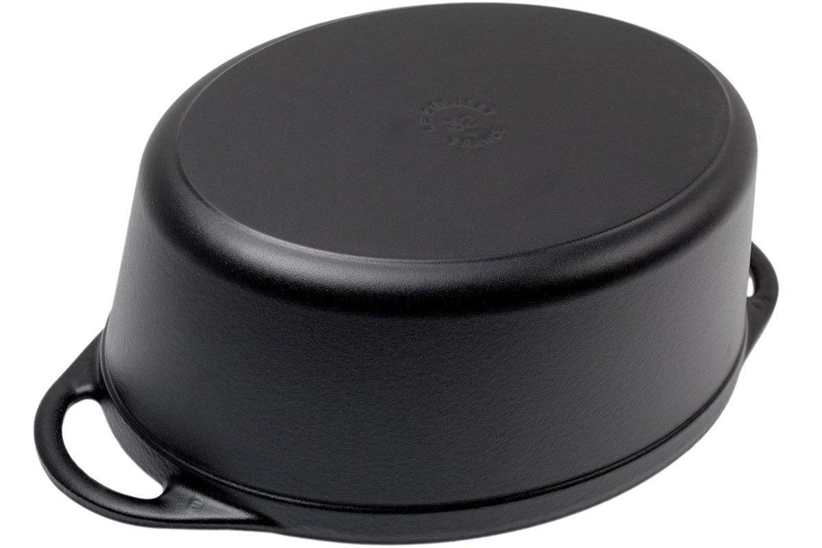 Le Creuset Doufeu Gusseisen Bratpfanne Oval, 32 Cm, 7,2L Schwarz 5 Le Creuset Doufeu Gusseisen Bratpfanne Oval, 32 Cm, 7,2L Schwarz – Bild 3