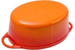 Le Creuset Doufeu Gusseisen Bratpfanne Oval, 32 Cm, 7,2L Orange-rot -Le Creuset Store LC25084320902460 03 le creuset lc25084320902460 03