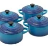 Le Creuset Les Céramiques 79212102200100 Mini Cocotteset/ Bräter, Azure 10 Cm 0,25L -Le Creuset Store LC79212102200100 01 lecreuset