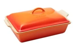 Le Creuset Auflaufform Rechteckig Mit Deckel, 33 Cm, Orange-rot