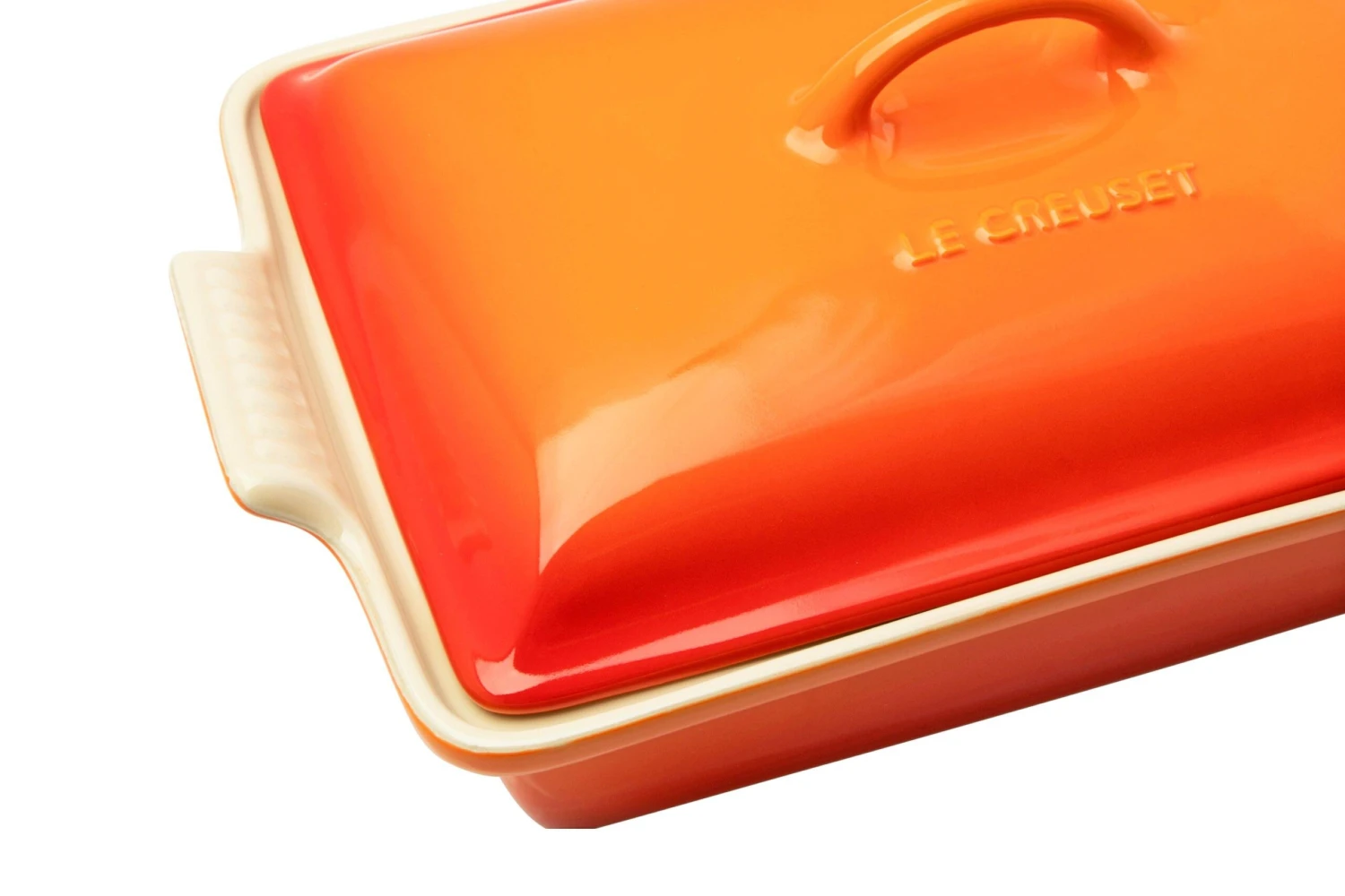 Le Creuset Auflaufform Rechteckig Mit Deckel, 33 Cm, Orange-rot 6 Le Creuset Auflaufform Rechteckig Mit Deckel, 33 Cm, Orange-rot – Bild 4